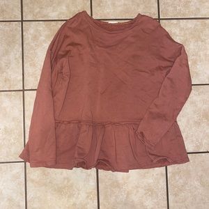 Anthropologie flowy layered tie back top